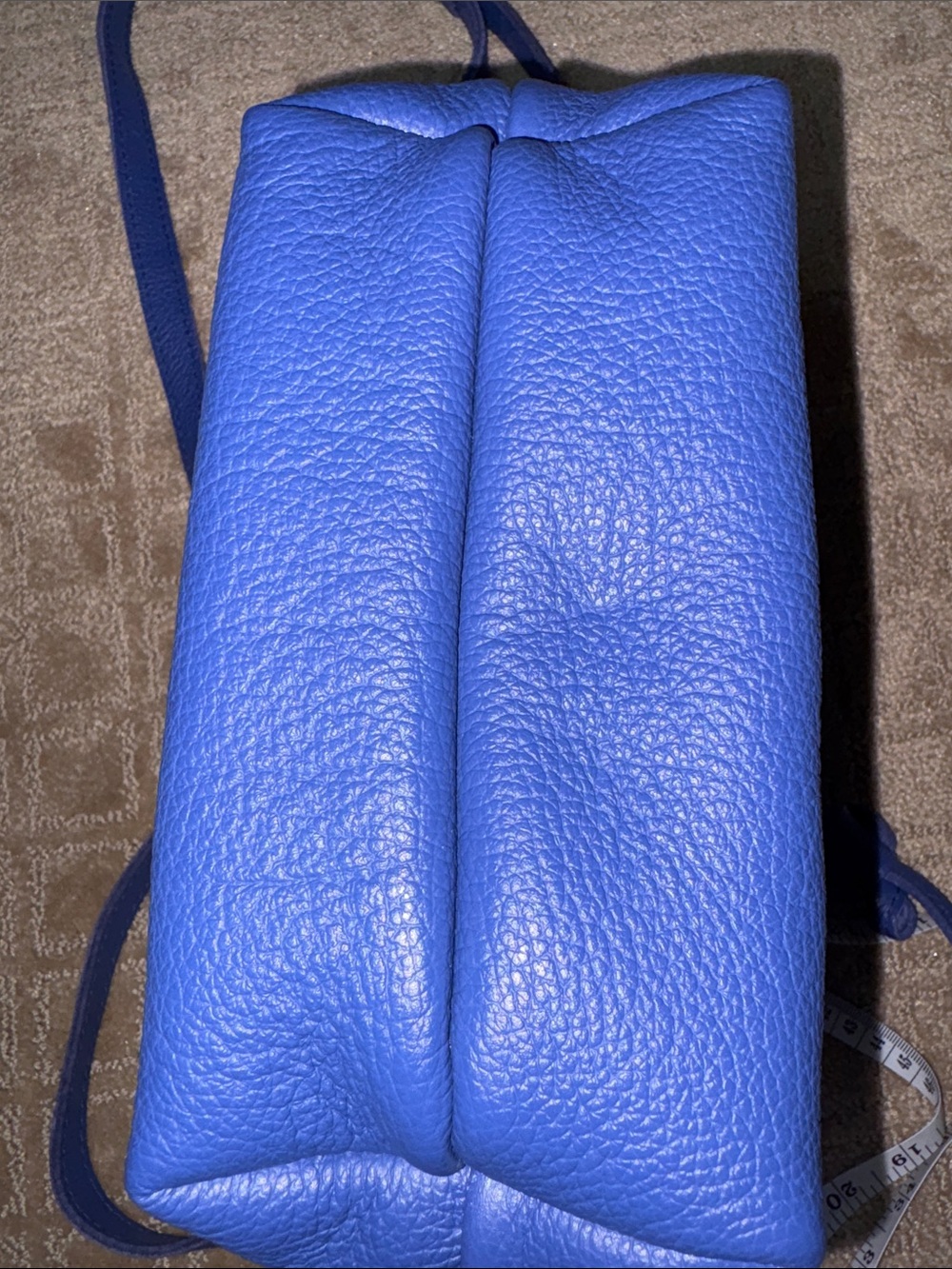 Portland Leather Goods small drawstring bucket bag in the color Molino Blue - Picture 8 of 12